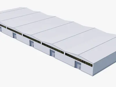 warehouse Low-poly 3D model