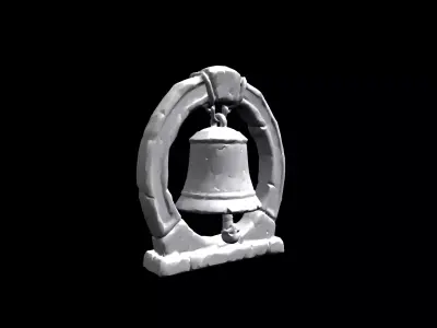 Low Poly Stylized Ancient Ritual Bell Low-poly 3D model