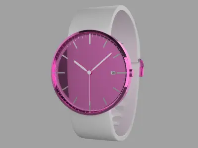  Simple Clean Pink Watch 