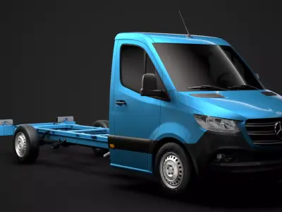 Mercedes Sprinter Chassis Single Cab L3 RWD 2020 3D model