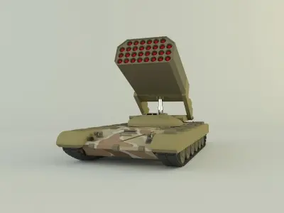 Heavy Multiple Rocket Launcher Soviet v1 3D model