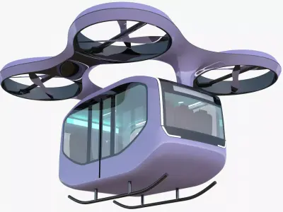 Passenger drone concept 3D model