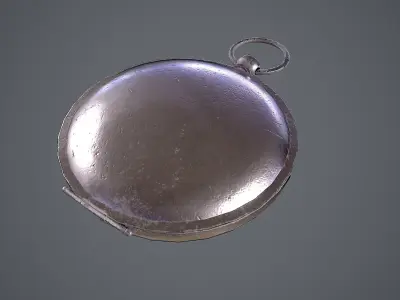 Antique compass Low-poly 3D model