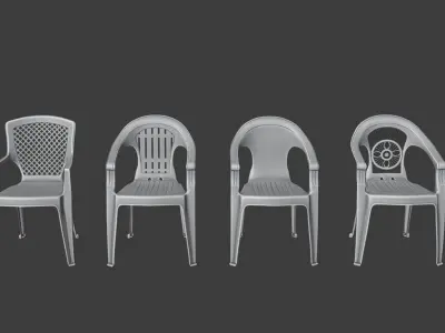 PLASTIC CHAIRS 3D model