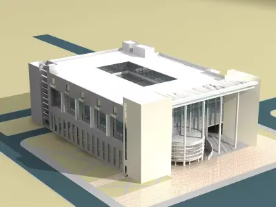 Museum Building 3D model buy