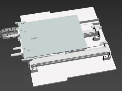 Double stroke cylinder slide rail module 3D model