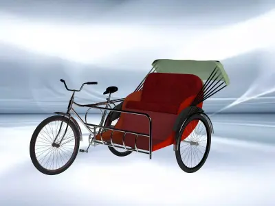 South East Asia Trishaw Rider  3D model