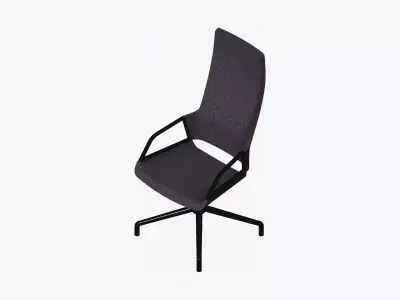Chair - Conference - Worksmart - Small Glides - High Back Low-poly 3D model