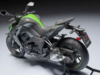 Kawasaki Z1000 2014 Low-poly 3D model