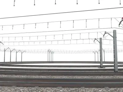 Circle Train Rail 3D model