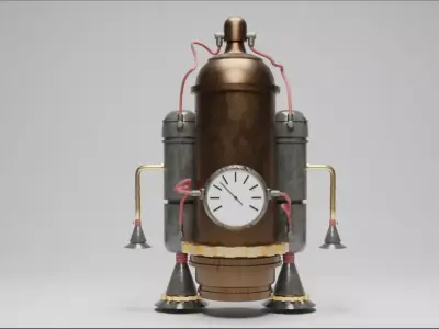 Steampunk Jetpack 3D model