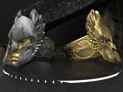 Spartan ring 3D print model