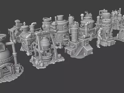 Stylized Blacksmith Set 2 3D model