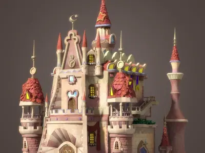 Cartoon Castle 3D model buy