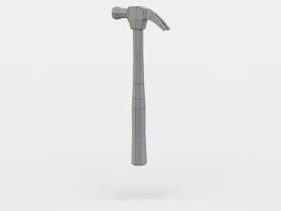 Hammer Low-poly 3D model 28