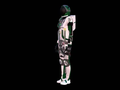 Astronaut Spacesuit Saudi Arabia Low-poly 3D model