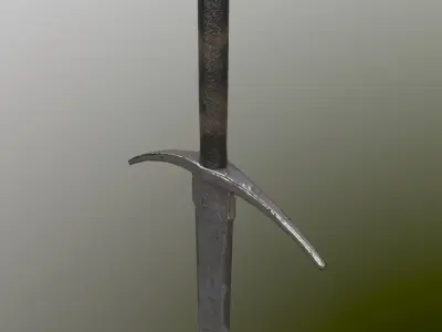 Bastard Sword Low-poly 3D model Low-poly 3D model