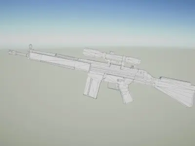 G3SG stylized lowpoly gameready model Low-poly 3D model