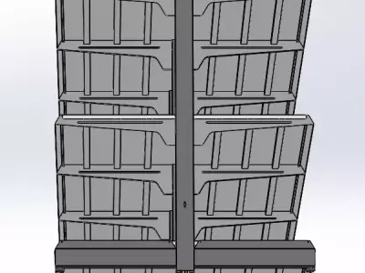 Storage Rack - Racking System - Industrial Shelving 3D model 01 3D model