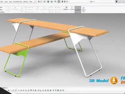Furniture Design for Outdoor Table  Free 3D model