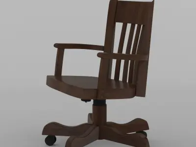 Vintage Bankers Chair 3D model