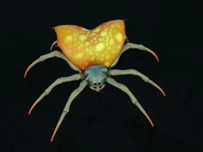 Small Spiders Low-poly 3D model