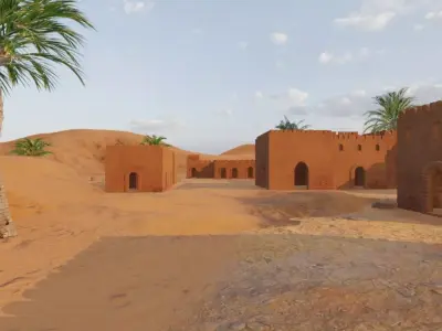 Desert Village Settlement 3D model