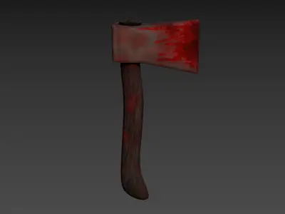 Bloody Axe - Game Ready Free low-poly 3D model