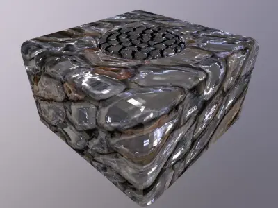 onebaks glass cube Free low-poly 3D model