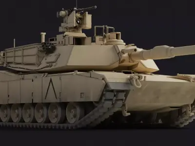 M1A2 SEPv2 Abrams Free low-poly 3D model purchase
