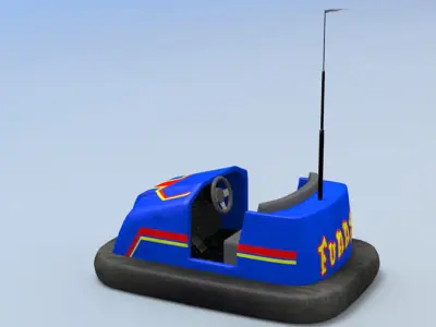 bumper cars Low-poly 3D model buy