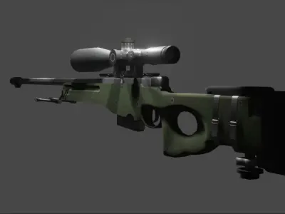 AWM sniper Free low-poly 3D model