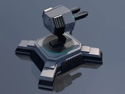 Machine gun 3D model by dibacgi