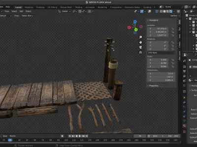 WOOD ASSETS Free 3D model