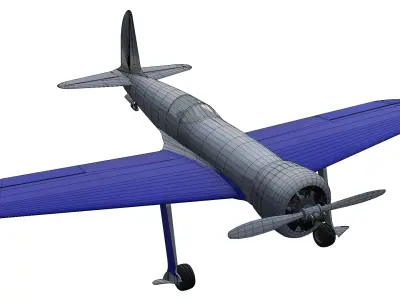 Hughes H1 Racer Low-poly 3D model