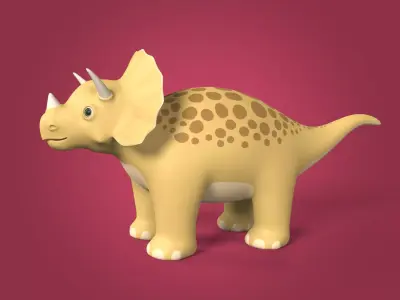 Cartoon Dinosaur Low-poly 3D model purchase