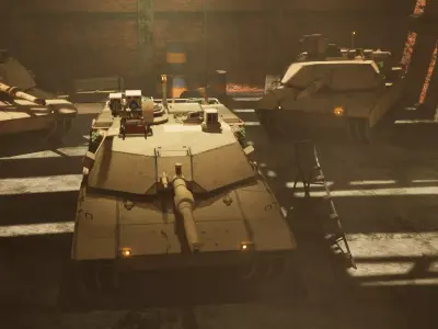 Tank M1A2  Low-poly 3D model