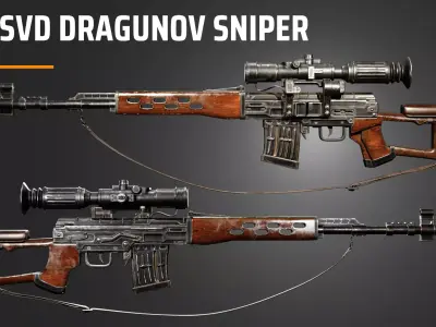 SVD Dragunov sniper 3D model