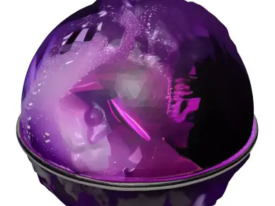 Amethyst Crystal Sphere Decoration 3D model