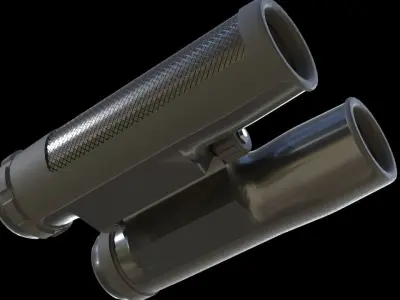 police binoculars 3D model