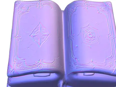 enchanted spellbook game reader Low-poly 3D model