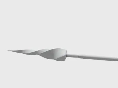 drill kunai Low-poly 3D model