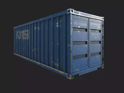 ship container   Low-poly 3D model