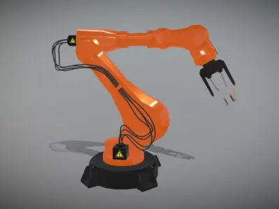 Rrobot arm Low-poly 3D model