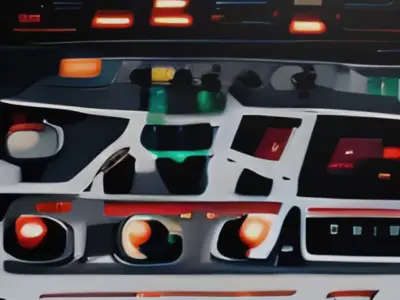 Futuristic Spaceship Control Panel 3D model