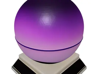 Futuristic Crystal Sphere Award Sculpture 3D model