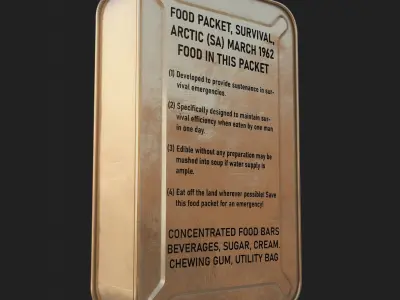 US MRE 1962 Food Packet PBR Low-poly 3D model