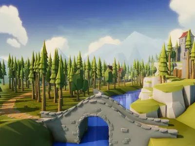 Medieval Modular Pack for Unity Low-poly 3D model