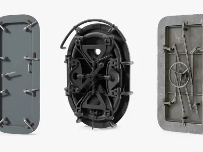 Watertight Ship Doors Collection 3D model