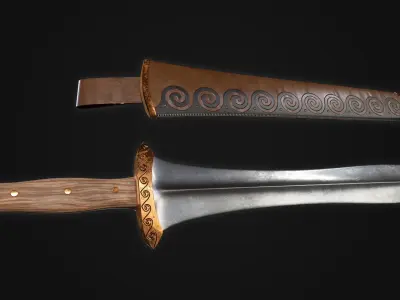 Athenian Soldiers Xiphos Low-poly 3D model